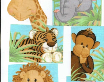 Jungle Babies - Iron On Fabric Appliques