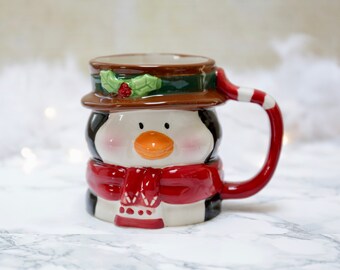 Penguin, Penguin Mug, Christmas Gift, Christmas Mug, Cute Mug, Christmas Cup, Christmas Gift Idea, Gift for Her, Gift for Christmas, Fun Mug