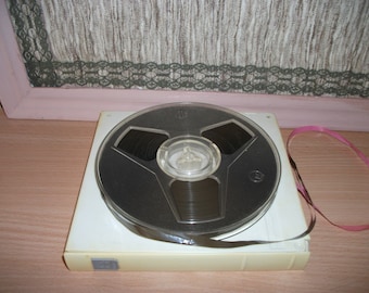 Vintage Reel to Reel Magnetic Record Tape/ Vintage Soviet Reel To Reel Tape/Magnetic Recorded Tape/Made in USSR Tape/ Reel to Reel Spool