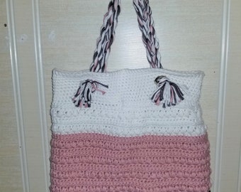 Handmade Crocheted Purse / Small Tote / Bag
