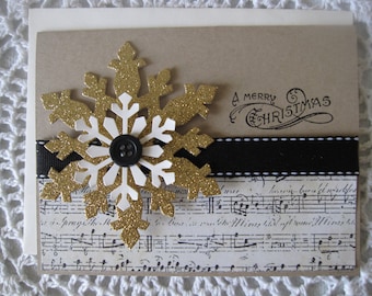 Handmade Greeting Card: Vintage Christmas