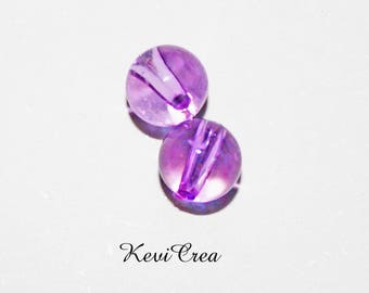 50 x 8mm purple transparent acrylic beads