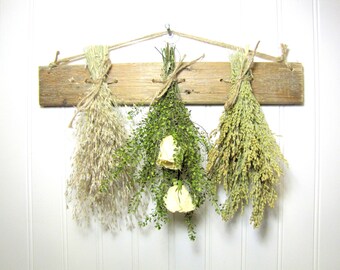 Dried Flower Rack, Farmhouse Wall Decor, Mini Flower Rack, Country, Farmhouse Style, Rustic