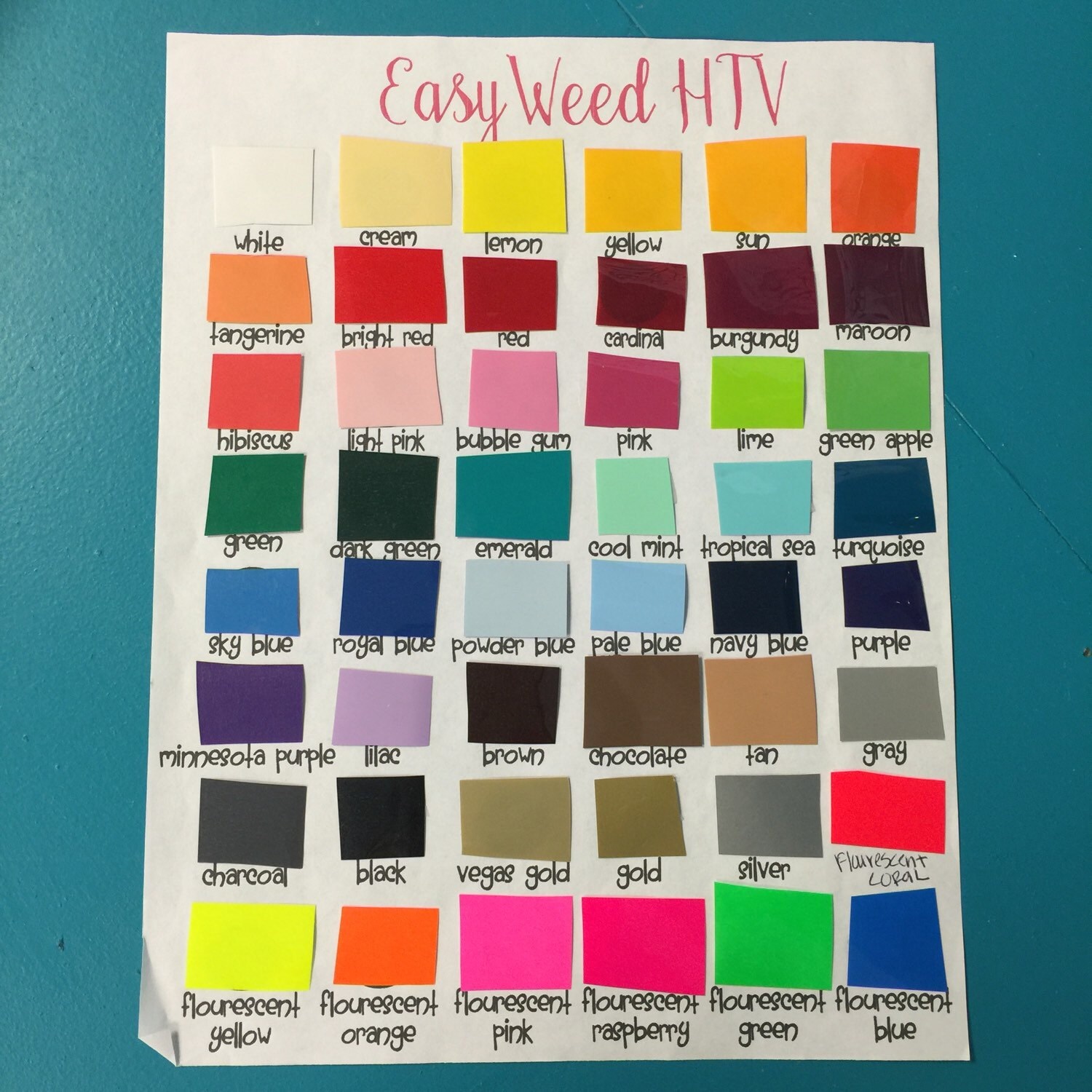 siser easy weed heat transfer vinyl 15x12 sheet solid color