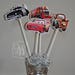 Lighting McQueen Centerpiece, McQueen, Mator, Sheriff, & Mack Centerpiece