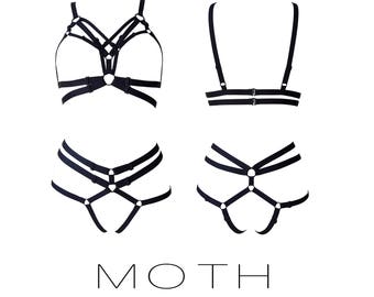 Body harness, open panties, strappy panties,bdsm, bodyharness, harness lingerie