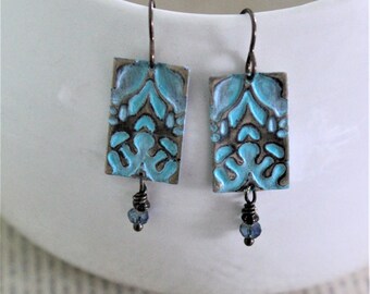 Vintaj Earrings, Everyday Earrings, Ethnic Jewelry, Shabby Chic Jewelry, Bohemian Earrings, Patterned Earrings, Vintage look, Boho Jewelry