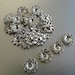 Vintage Swarovski Crystal Earring Jackets ~ 4 Pieces Per Order (2 Pair) ~ Rhodium Plate - For Size 5mm to 3mm Earrings Studs ~ Components
