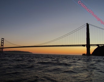 Sunset under the Golden Gate Bridge
