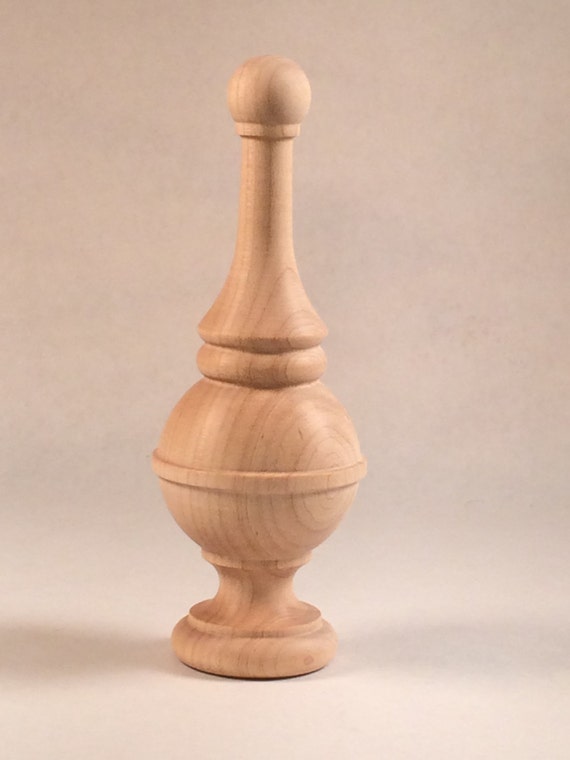 Bed Post/clock finial 63/8 inches tall Maple unfinished
