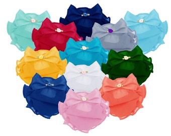 Chiffon Snood 4 inch - Ballet Bun Cover - Equestrian Show Bow - Snood - Satin Bow - Rosette - Hair Accessory - Hair Net - Bun Holder