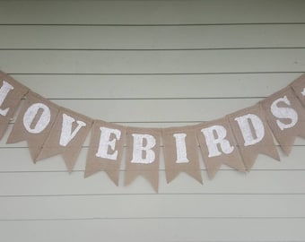 Lovebirds wedding banner