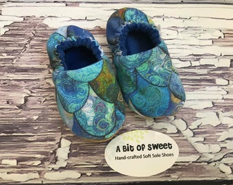 Made to Order Merman Scales Soft Sole Shoes