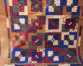 Lap quilt, throw blanket, couch quilt, jellyroll quilt
