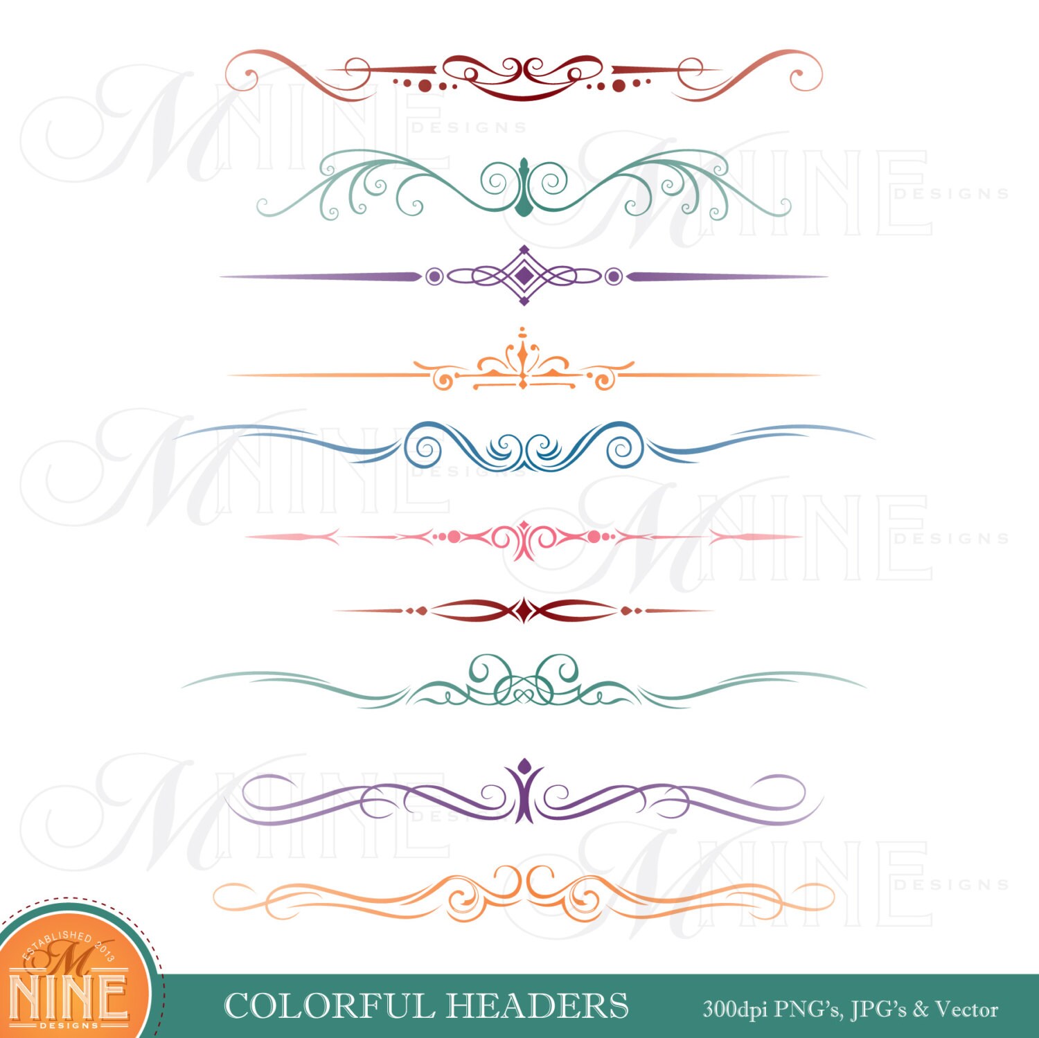 Elegant 30 Card Header Border