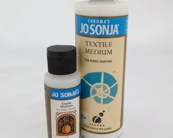 Jo Sonja’s Textile Medium for Silk Fusion, Jo Sonja’s Gloss Varnish, Jo Sonja’s Varnish Gloss, Polyurethane Water Based, Fabric Painting