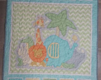 Baby Animal Quilt/Blanket, Animal Quilt/Blanket, Zoo Quilt/Blanket, Jungle Quilt/Blanket