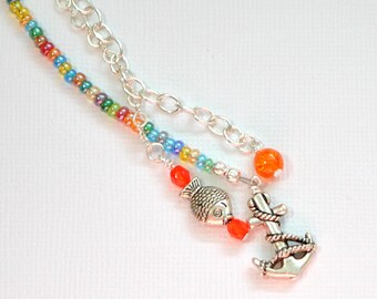 Pirate Hair Dangle Beach Hair Charm Long Beaded Hair Clip Multi Color Hair Charm Hair Chain Hair Pin Snap Clip or U Pin