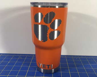 Clemson Tigers Custom Powder Coated Yeti 30oz