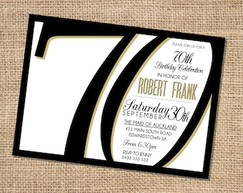 70th Birthday Invitation