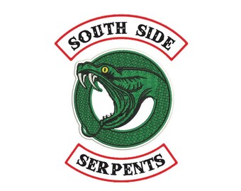 IRON ON PATCH Riverdale Jacket diy Toni Topaz South Side Serpants Embroidery Patch Serpant Jughead Cole Sprouse Halloween Costume