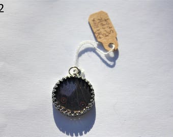 African Purple Spot Butterfly Necklace