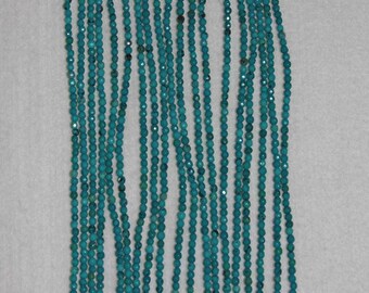 Turquoise, Turquoise Bead, Faceted Bead, Natural Turquoise, Blue Green Bead, Semi Precious, Natural Stone, Full Strand, 3 mm, AdrianasBeads