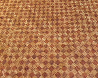 Knotty Intentions-Honey Checkered Wood Fabric designed by Deborah Edwards for Northcott Fabrics