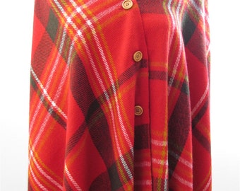 Blanket Scarf Plaid Scarf Red Scarf Shawl Plaid Blanket Scarf Red Poncho s Cape Women Fashion Accessory Gift For Women Gift For Her
