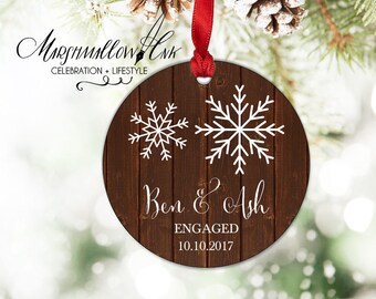 Engaged Christmas Ornament, Wedding Ornament for Newlywed, 1st Christmas Mr and Mrs Ornament, Christmas Gift, Engagement Gift, Wedding Gift