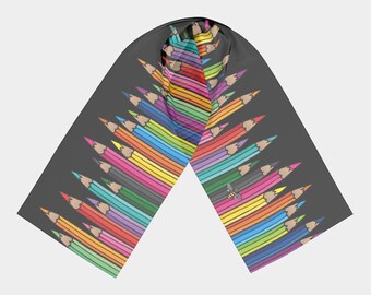 Long Scarf - Coloured Pencils (2 Sizes)