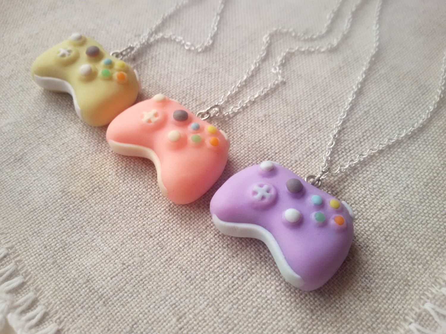 Tiny game controller necklace gamer girl necklace video