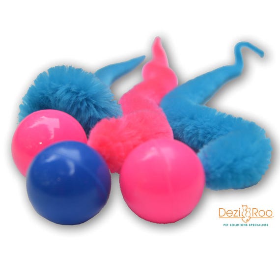 Bouncy ball cat toy with catnip infused wiggly tail new and
