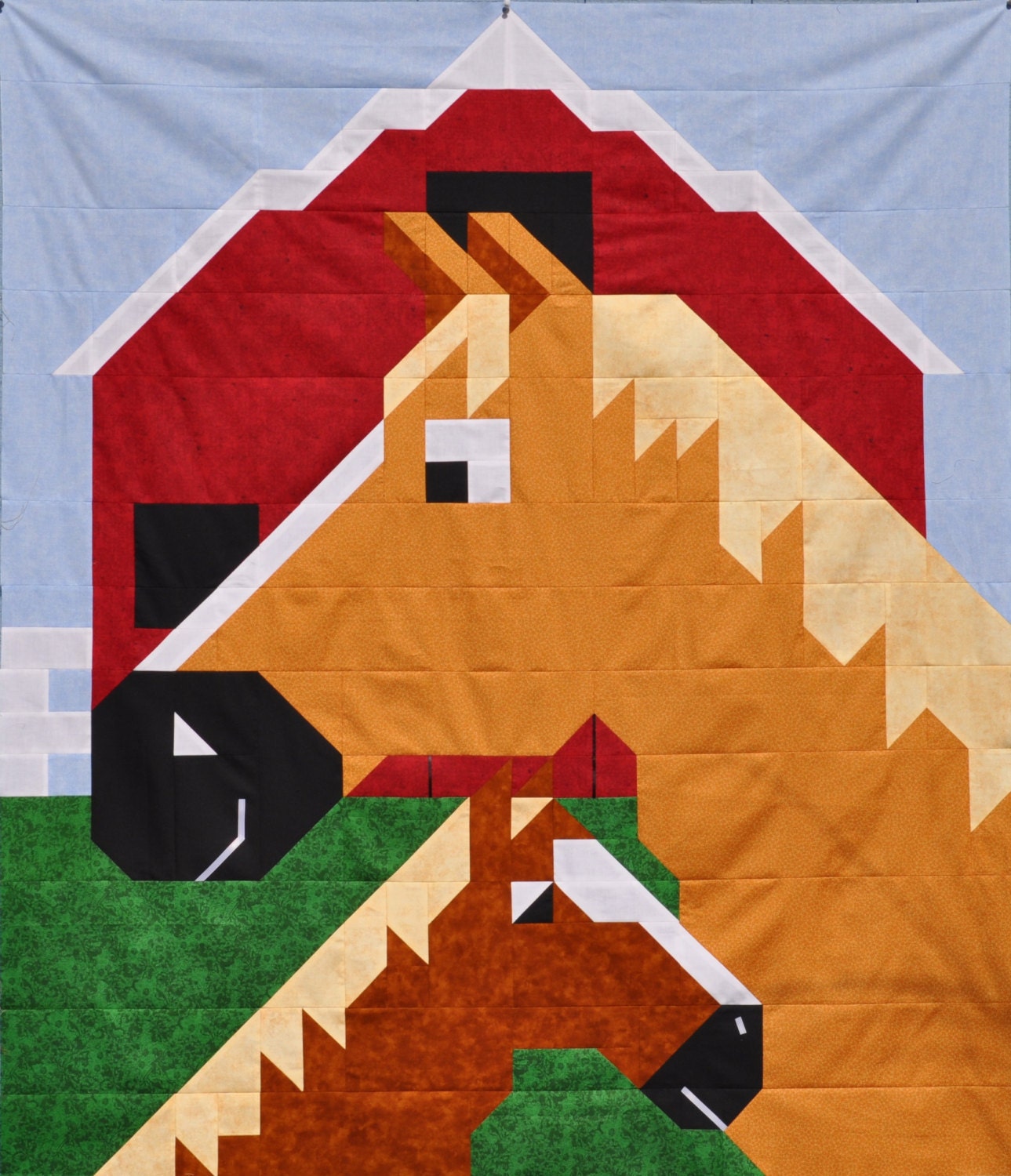 horse quilt pattern in multiple sizes pdf
