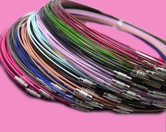 10 turns of the neck diameter 17.5 cm multicolored coated steel