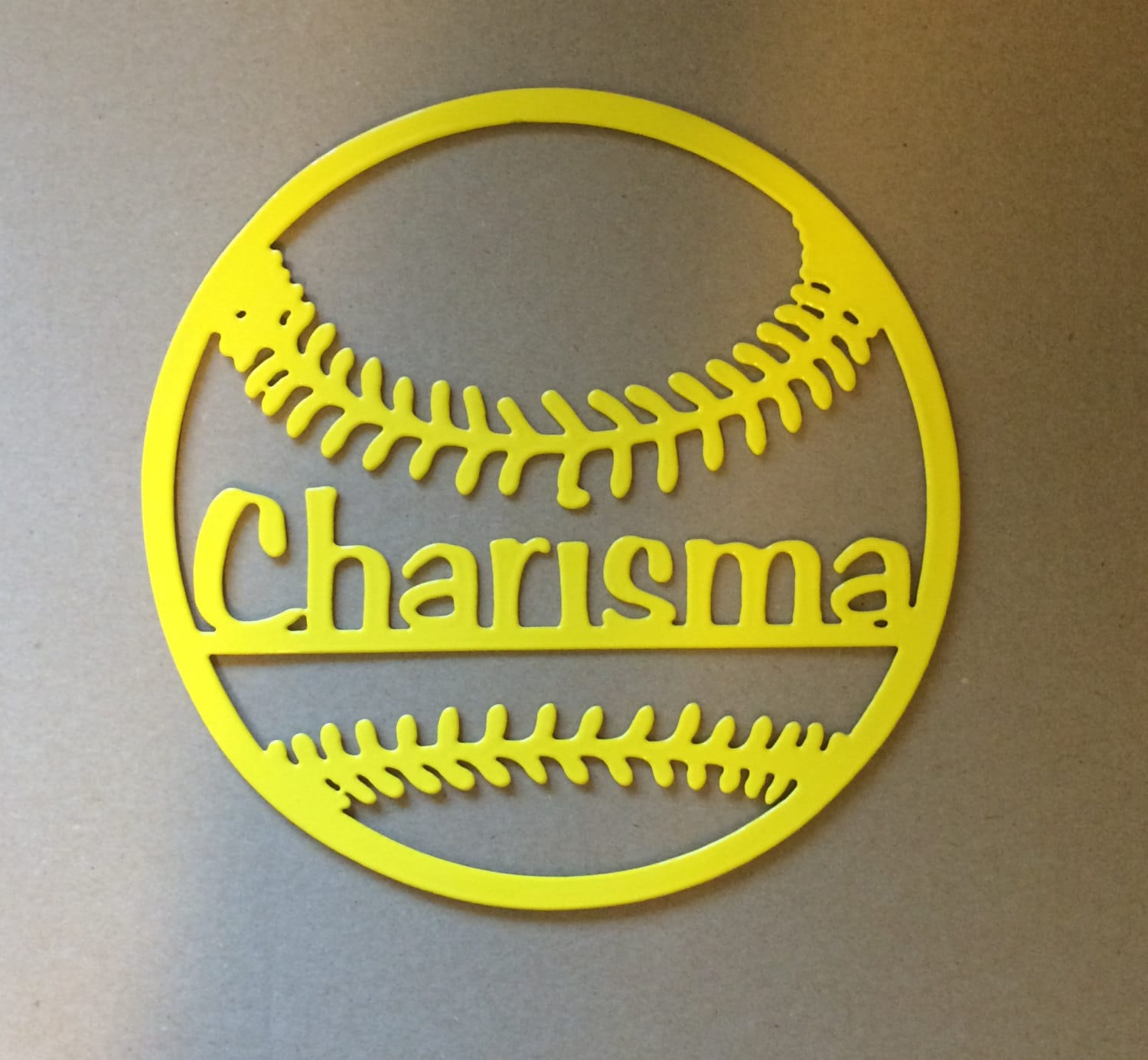 Plasma Cut Metal Baseball/Softball Sign Plain or Customized