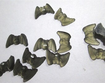 6 Petite Vintage Glass Silverbacked Bats