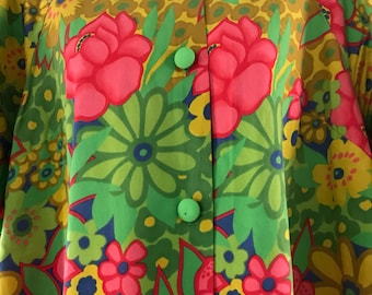 Groovy Vintage Dress/Mumu with pockets!!