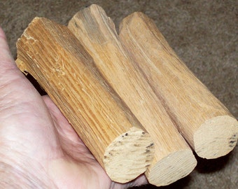 DOWELS Red Oak Heartwood - 3 Count - Quercus rubra - Handles, Crafts, Carving