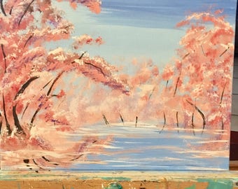 Cherry Blossoms on Water