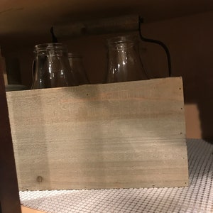 Wooden milk bottle carrier