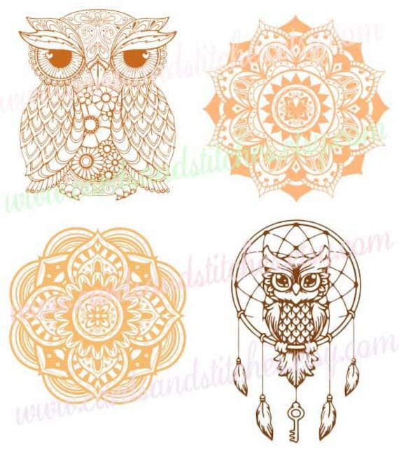 Download Owl SVG Owl Mandala SVG Mandala SVG Digital Cutting File