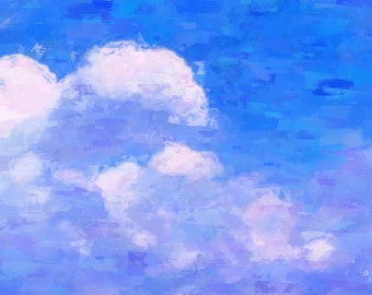 White Fluffy Clouds, Art Print, Home Decor, Wall Art, Print, Wall Decor, Housewarming Gift, Christmas Gift, Gift for Her, Bedroom, Clouds