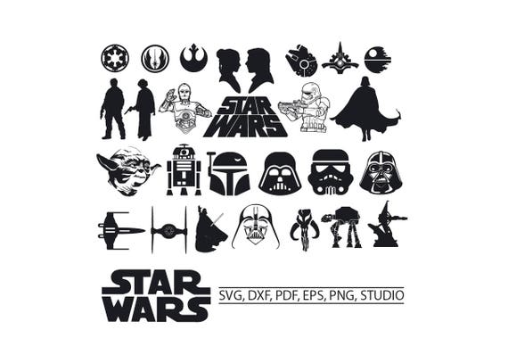 Star Wars SVG Star Wars Clipart SVG Star wars for Silhouette