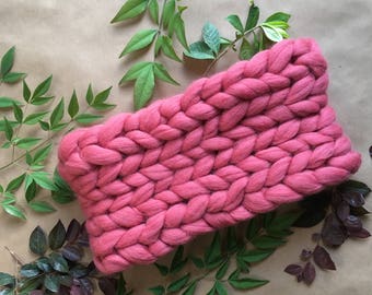 SALE! Scarf, Winter Scarf, Infinity Scarf, Thick Wool Scarf, Knitted scarf, bulky scarf, Merino wool scarf, Chunky knit scarf, Pink Gift