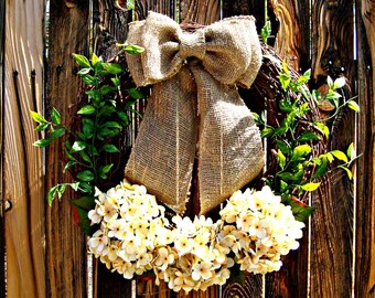 Rustic Garden Wreath - floral wreath - Wreaths - Door Wreath - Year Round Wreath - Grapevine Wreath -