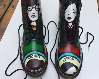 By request -Custom boots made to order - example of previous project shown in listing - Doc Marten DM boots - Daria design