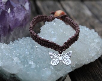 Butterfly/Moth Hemp Bracelet - Organic Hemp