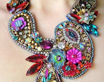 Love from India - OOAK Neckpiece - Ready to ship xx