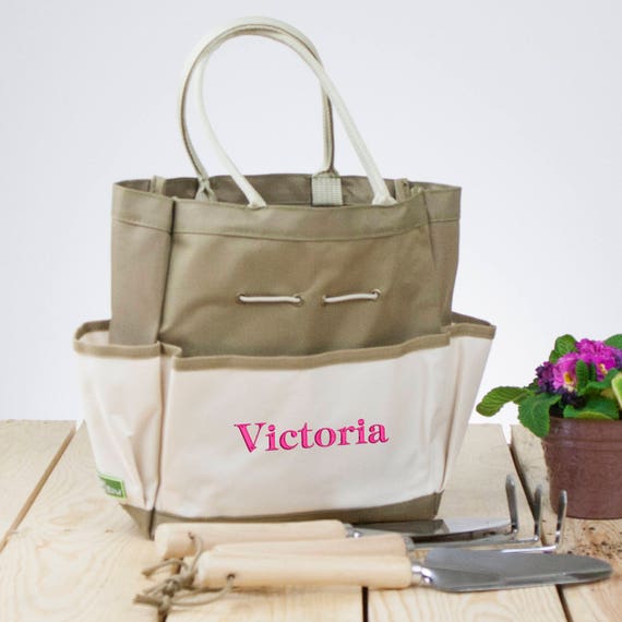Embroidered Garden Tool Tote Bag gardening gift tote bag